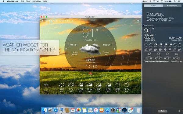 lightweight weather app for mac